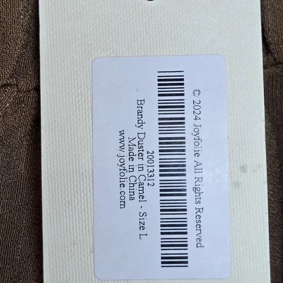 NWT Brandy Joy Joyfolie Camel Brown Flowy Prairie Kimono Duster Lg Cardigan - Picture 7 of 11